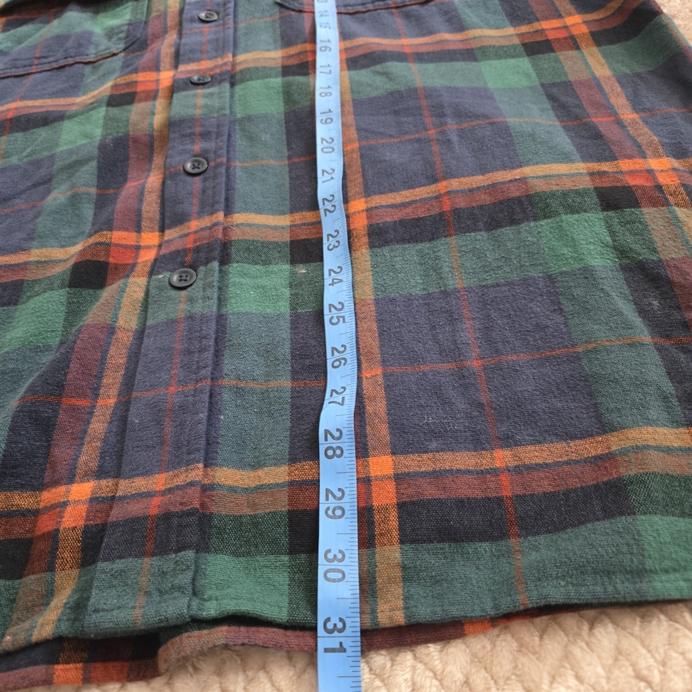 L.L.Bean Plaid Flannel Shirt Large Traditional Fit Cotton Button Up - Picture 9 of 12
